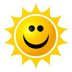 Sonne - Symbol mit lachendem Gesicht