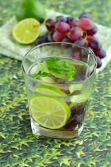grape lime mint detox infused water