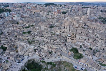 Fototapeta premium defaultAerial view of the ancient town of Matera (Sassi di Matera), Basilicata, southern Italy