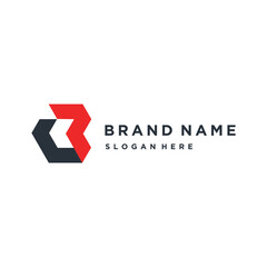 Initials monogram letter B business logo design template, vector illustration.
