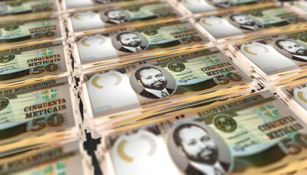 3D Bunch of Mexico 200 Pesos Money Banknote