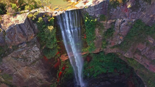 Scenic Belmore waterfall in Australia. Spectacular australian nature