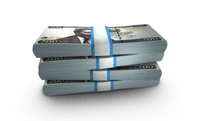 3D Stack Banknote of Kenya 200 Shillings Money