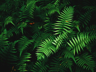 Close up of fern leaves nature background. Nature background of fern leaves. Fern leaves nature background. Nature. Close up background nature of fern tree leaves. Nature background. Fern plants.Tropi