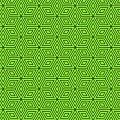 Seamless Hexagonal Geometric Vector cubes Pattern Texture