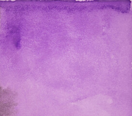 Abstract art background light purple and lilac colors. Watercolor painting on canvas with soft violet gradient. Fragment of artwork on paper with wavy pattern. Texture backdrop.