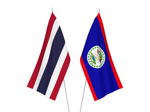 Thailand and Belize flags