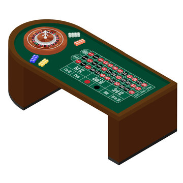 Isometric american roulette table