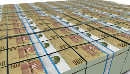 3D Large Stack of Angola 100 Kwanza Banknote
