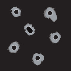 Bullet holes set
