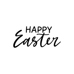 Happy Easter vector calligraphy quote. Spring holiday greeting text