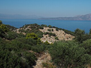 Fototapeta na wymiar Ruins of ancient town of Rhamnous_Attica_Greece