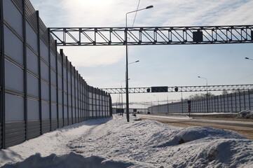 Fototapeta premium winter paved road