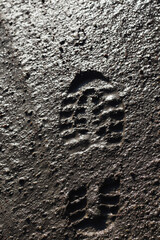 boot footprint in the mud