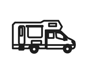 Fototapeta premium House on wheels on a white background. Symbol. Vector illustration.