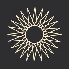 Vintage retro vintage engraving style. the sun, moon phases, crystals, magic symbols. print in the interior and design. vector graphics