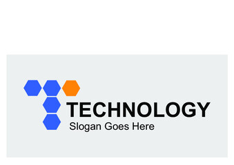 blue technology professional business logo symbol company