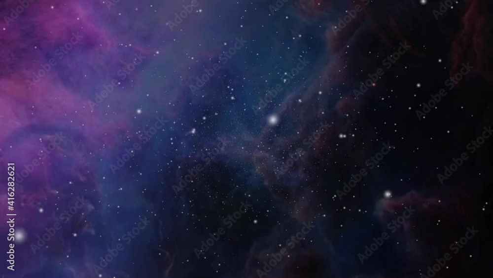 Wall mural nebula clouds move slowly in the empty universe, space