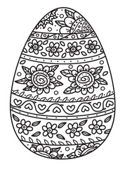Vector Easter egg shape for coloring.