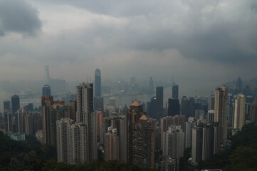 skyline Hong Kong from Victoria Peak