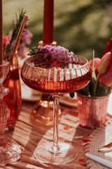 Valentine's Day table layout.