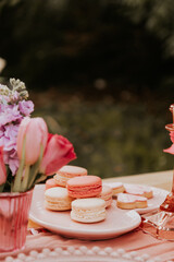 Valentine's Day table layout.