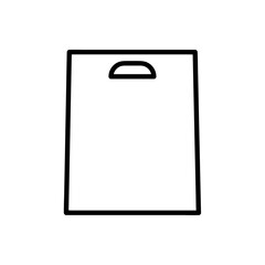 Shopping bag flat icon. Pictogram for web. Line stroke. Basket isolated on white background. Bag vector eps10