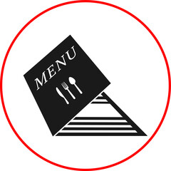 Menu icon. Restaurant menu icon vector