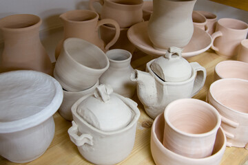 pots in the workshop