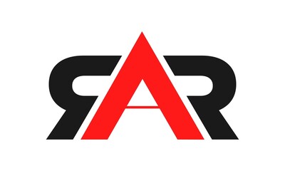 Creative RAR alphabet vector icon