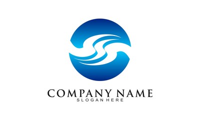 Water wave vector icon