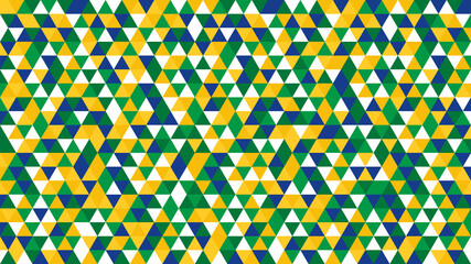 Geometric background in Brazil flag concept