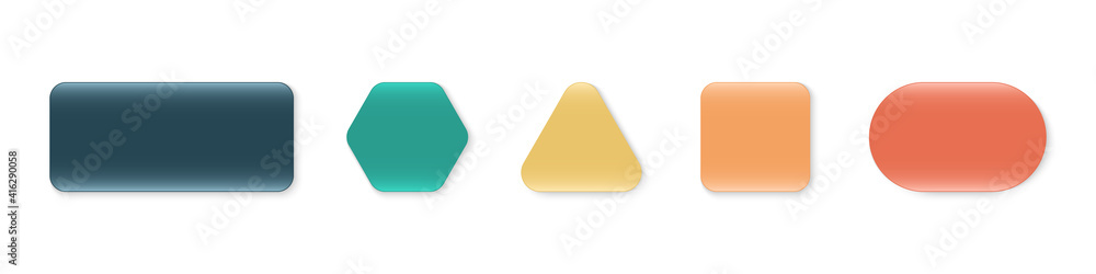Sticker buttons vector icons. realistic buttons with shadow. button, isolated. vector illustration