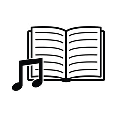 audio book icon  studying sign vector