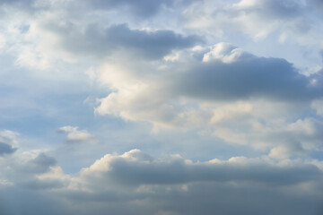 The vast clear blue sky and beautiful clouds on good weather in the morning