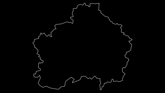Rapla Estonia region map outline animation