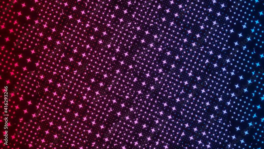 Poster 3d illustration graphic of abstract dots and square pattern seamless loop. abstract background for b
