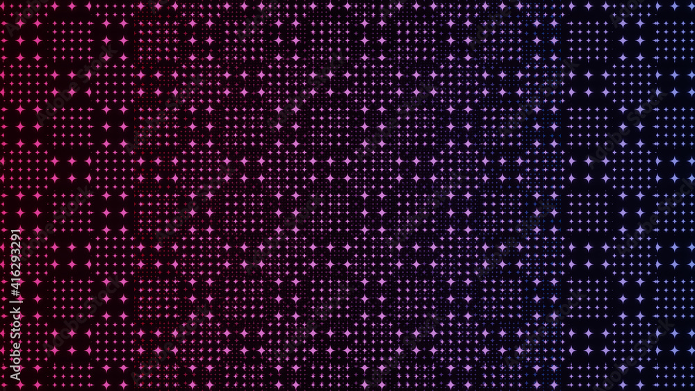 Poster 3d illustration graphic of abstract dots and square pattern seamless loop. abstract background for b