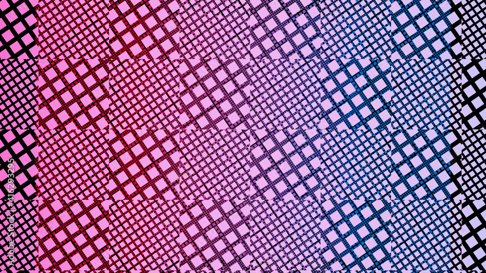 Fototapete 3d illustration graphics of abstract square pattern seamless loop effect. abstract background for bu