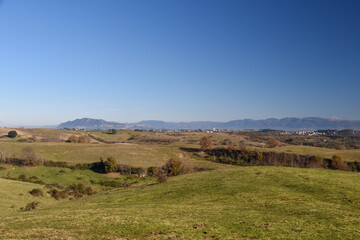 Beautiful countryside landscape near Sacrofano, in the center of Italy near Rome.