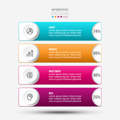 Vector business infographic template design.