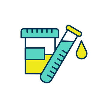 colorful medical test tube and container clip art preview
