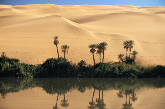 Oum el Ma (Umm el Ma) Lake, Mandara Valley, Southwest desert, Libya