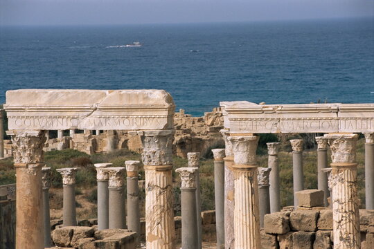 Theatre, Leptis Magna, UNESCO World Heritage Site, Tripolitania, Libya