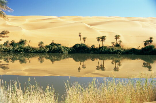 Oum el Ma Lake, Mandara Valley, Southwest Desert, Libya