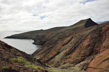 Fototapeta na wymiar Trekking na Ponta de São Lourenço Madeira.