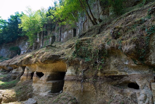 The Sopraripa Necropolis, Etruscan Necropolis of Sovana, Sovana, Grosseto, Tuscany