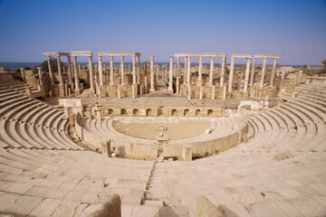 The theatre, Leptis Magna, UNESCO World Heritage Site, Libya