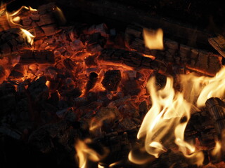 coals in the fire