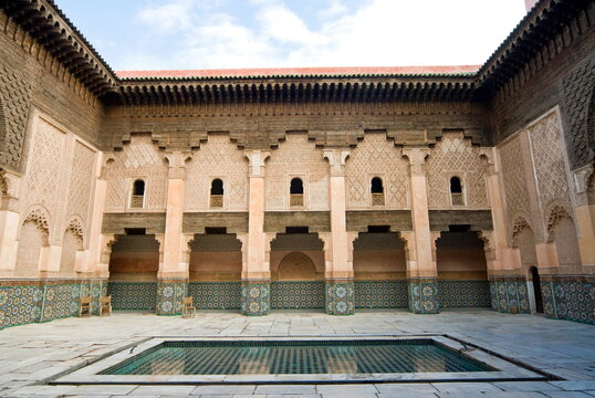 Ben Youssef Medersa (Koranic School), UNESCO World Heritage Site, Marrakech (Marrakesh), Morocco